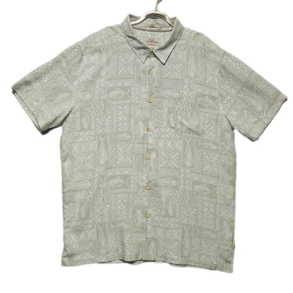 Quiksilver Other - Quiksilver Waterman Collection Mens XXL Tailored Fit Hawaiian Shirt Tiki Camp